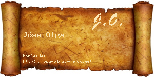 Jósa Olga névjegykártya