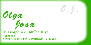 olga josa business card